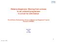 Malaria diagnosis: Moving from a mess to an ordered programme to a tool for elimination The AllParty PowerPoint PPT Presentation