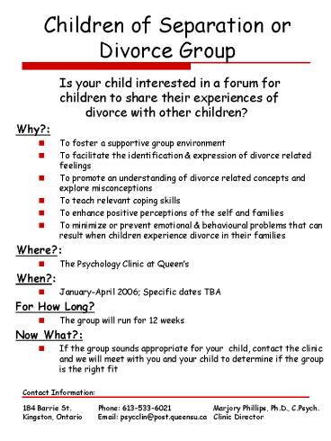 Children of Separation or Divorce Group