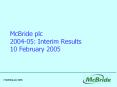 McBride plc PowerPoint PPT Presentation