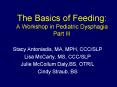 The Basics of Feeding: A Workshop in Pediatric Dysphagia Part III PowerPoint PPT Presentation