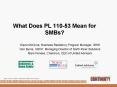 What Does PL 11053 Mean for SMBs PowerPoint PPT Presentation