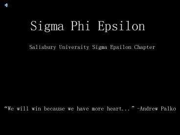 Sigma Phi Epsilon