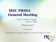 MSU PRSSA General Meeting PowerPoint PPT Presentation
