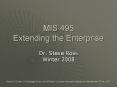 MIS 495 Extending the Enterprise PowerPoint PPT Presentation