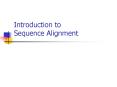 Introduction to Sequence Alignment PowerPoint PPT Presentation