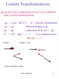 Lorentz%20Transformations PowerPoint PPT Presentation