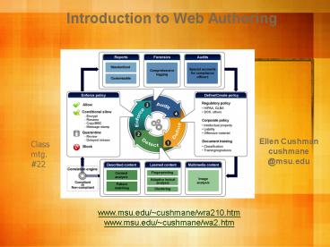 Introduction to Web Authoring