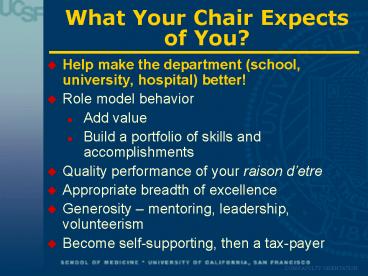 What Your Chair Expects of You