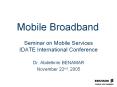 Seminar on Mobile Services IDATE International Conference PowerPoint PPT Presentation