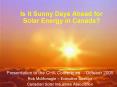 Is it Sunny Days Ahead for Solar Energy in Canada PowerPoint PPT Presentation