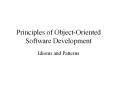 Principles of Object-Oriented Software Development PowerPoint PPT Presentation