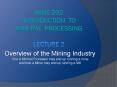 MINE 292 Introduction to Mineral Processing Lecture 2 PowerPoint PPT Presentation
