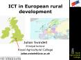 ICT in European rural development PowerPoint PPT Presentation