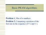 Basic PRAM algorithms