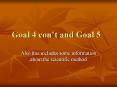 Goal 4 cont and Goal 5 PowerPoint PPT Presentation