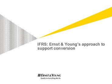 IFRS: Ernst