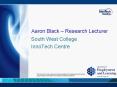 Aaron Black Research Lecturer PowerPoint PPT Presentation