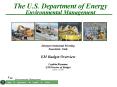 The U'S' Department of Energy Environmental Management PowerPoint PPT Presentation