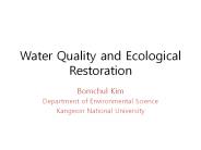 Water Quality and Ecological Restoration