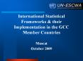 International Statistical Frameworks PowerPoint PPT Presentation