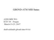GBOND-ATM MIB Status
