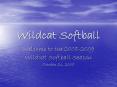 Wildcat Softball PowerPoint PPT Presentation