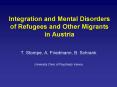Integration and Mental Disorders of Refugees and Other Migrants in Austria PowerPoint PPT Presentation
