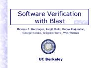 Software Verification with Blast