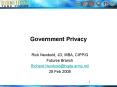 Government Privacy PowerPoint PPT Presentation
