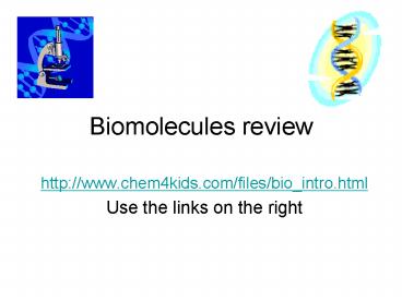 Biomolecules review