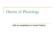 History of Phonology