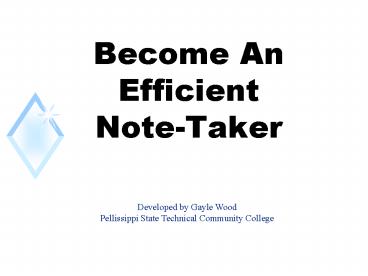 Become An Efficient NoteTaker