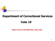 Department of Correctional Services