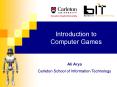 Introduction to Computer Games PowerPoint PPT Presentation