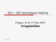 ESV IGF Homologues meeting PowerPoint PPT Presentation