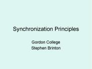 Synchronization Principles
