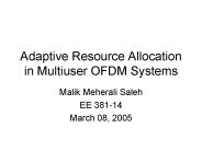 Adaptive Resource Allocation in Multiuser OFDM Systems