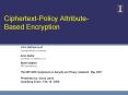 CiphertextPolicy AttributeBased Encryption PowerPoint PPT Presentation