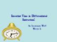Investing Time in Differentiated Instruction: PowerPoint PPT Presentation