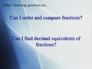 Can I order and compare fractions?