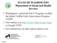 STATE OF WASHINGTON Department of Social and Health Services