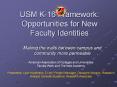 USM K-16 Framework: Opportunities for New Faculty Identities PowerPoint PPT Presentation