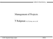 Management of Projects