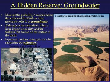 A Hidden Reserve: Groundwater
