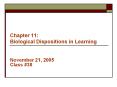Biological Dispositions in Learning PowerPoint PPT Presentation