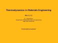 Thermodynamics in Materials Engineering PowerPoint PPT Presentation