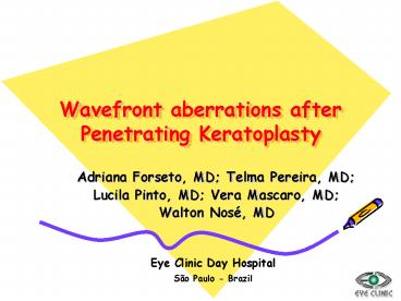 Wavefront aberrations after Penetrating Keratoplasty