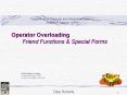 Operator Overloading Friend Functions PowerPoint PPT Presentation
