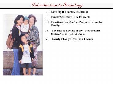Defining the Family Institution