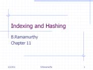 Indexing and Hashing